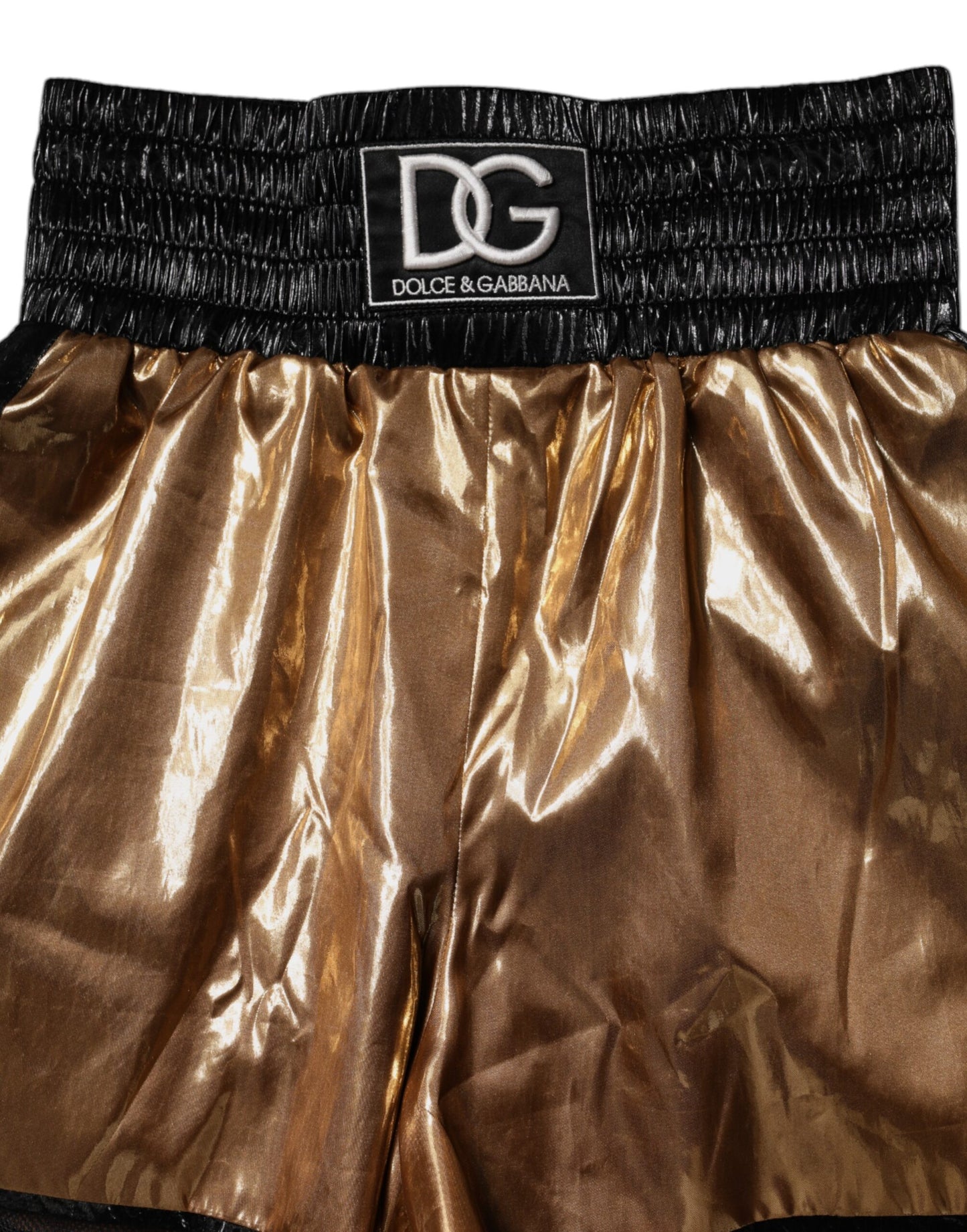 Dolce & Gabbana Metallic Gold High Waist Women's Hotpants