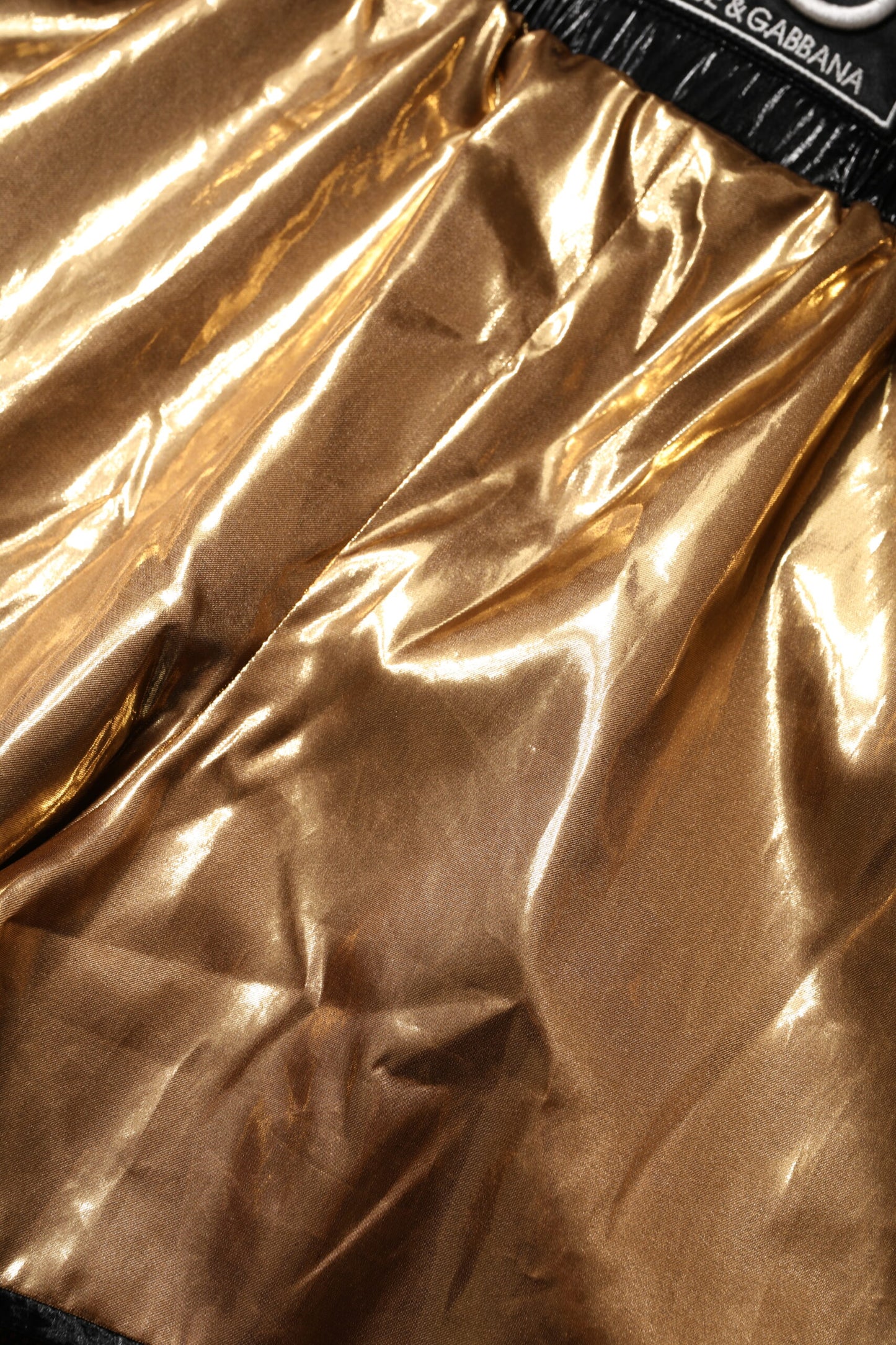 Dolce & Gabbana Metallic Gold High Waist Women's Hotpants