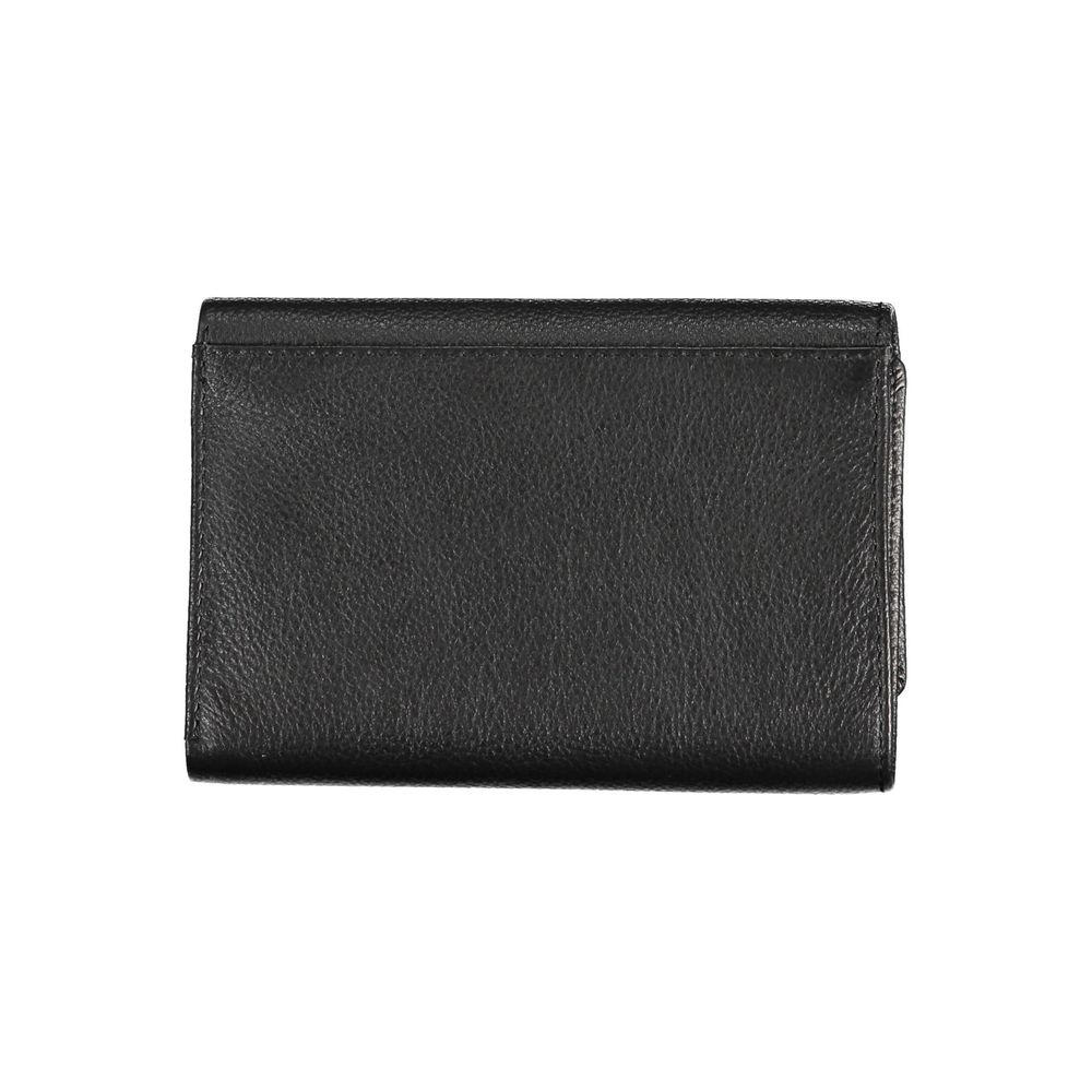 Valentino Bags Black Faux Leather Wallet with Automatic Closure