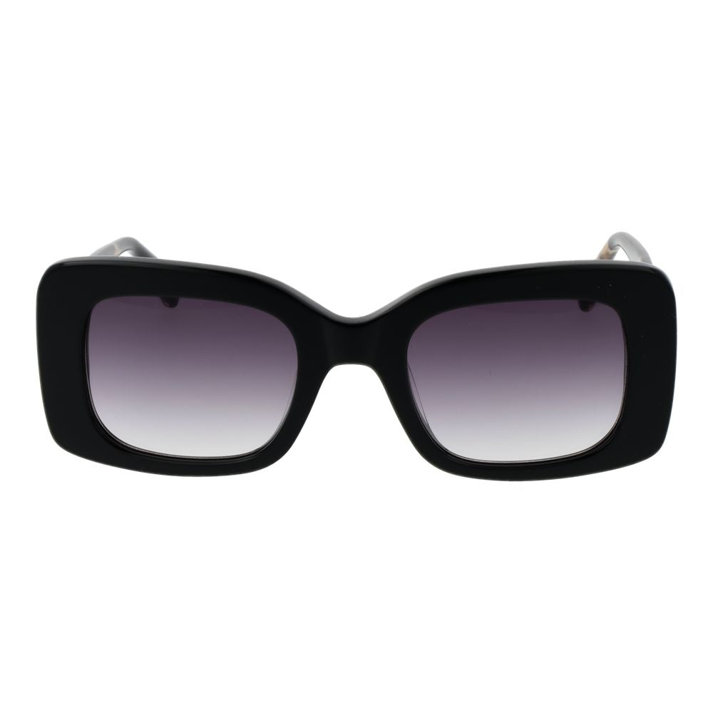 Maje Black Square Sunglasses with Purple Gradient Lenses for Women