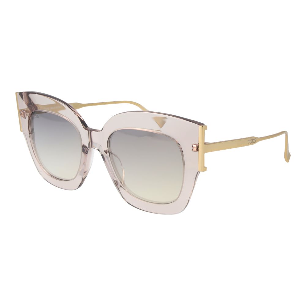 Tod's Women's Sunglasses – Pink Full-Rim Frame with Natural Mirrored Lenses, 52mm