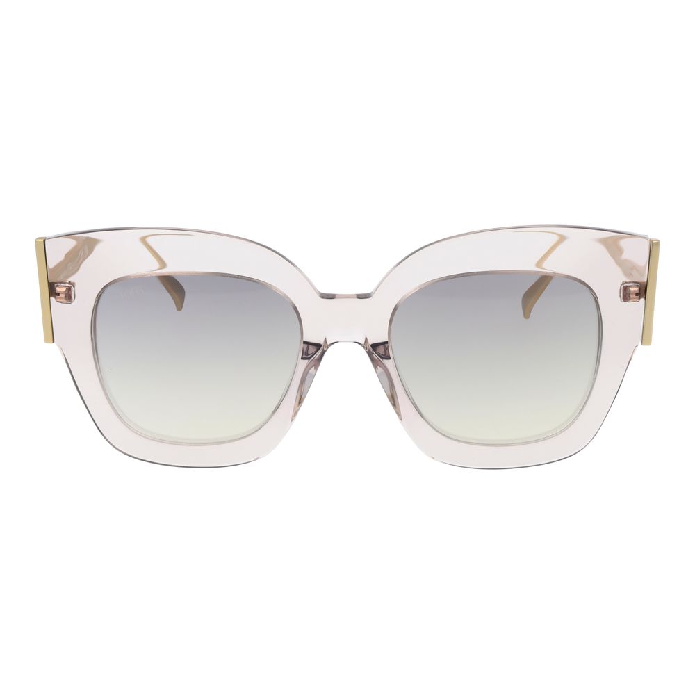 Tod's Women's Sunglasses – Pink Full-Rim Frame with Natural Mirrored Lenses, 52mm