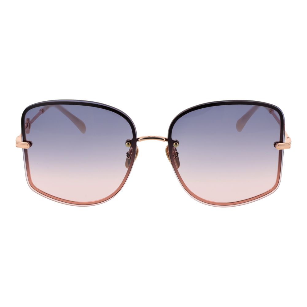 Maje Women’s Sunglasses – Rose Gold Butterfly Frame with Purple Gradient Lenses, 60mm