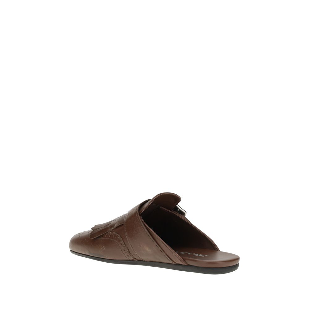 Prada Leather Mules - Elegant Slip-On Footwear