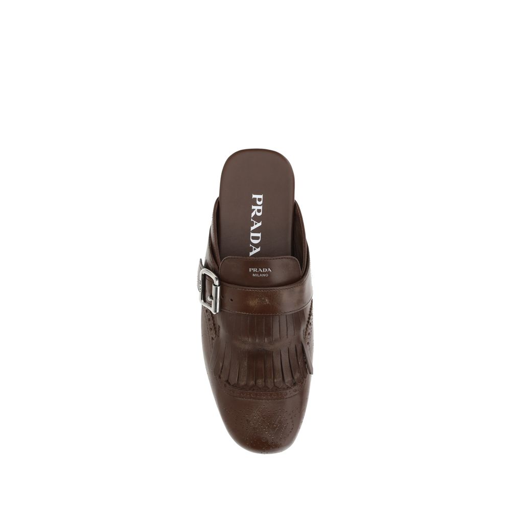 Prada Leather Mules - Elegant Slip-On Footwear