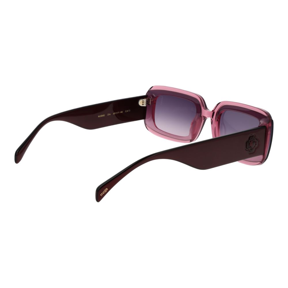 Maje Pink Rectangle Sunglasses with Purple Gradient Lenses