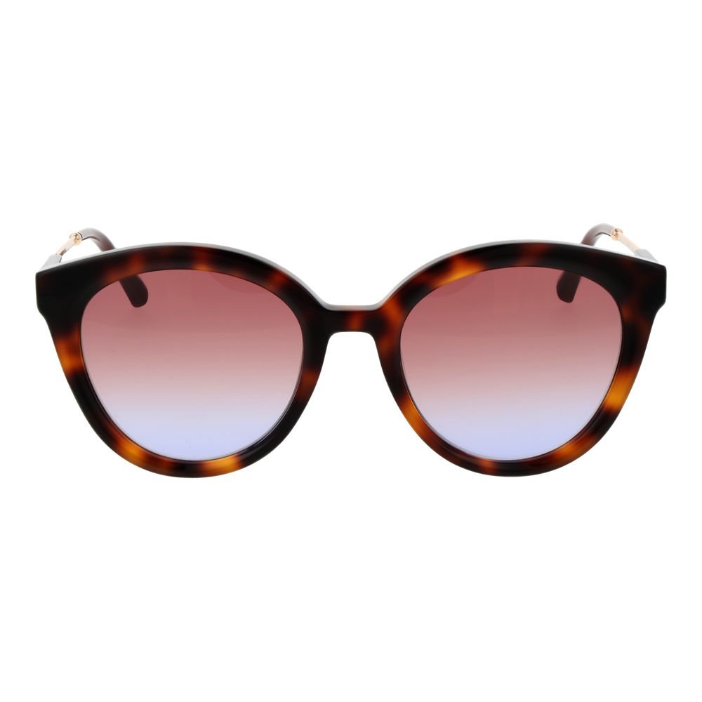 Maje Brown Round Sunglasses with Blue Gradient Lenses for Women