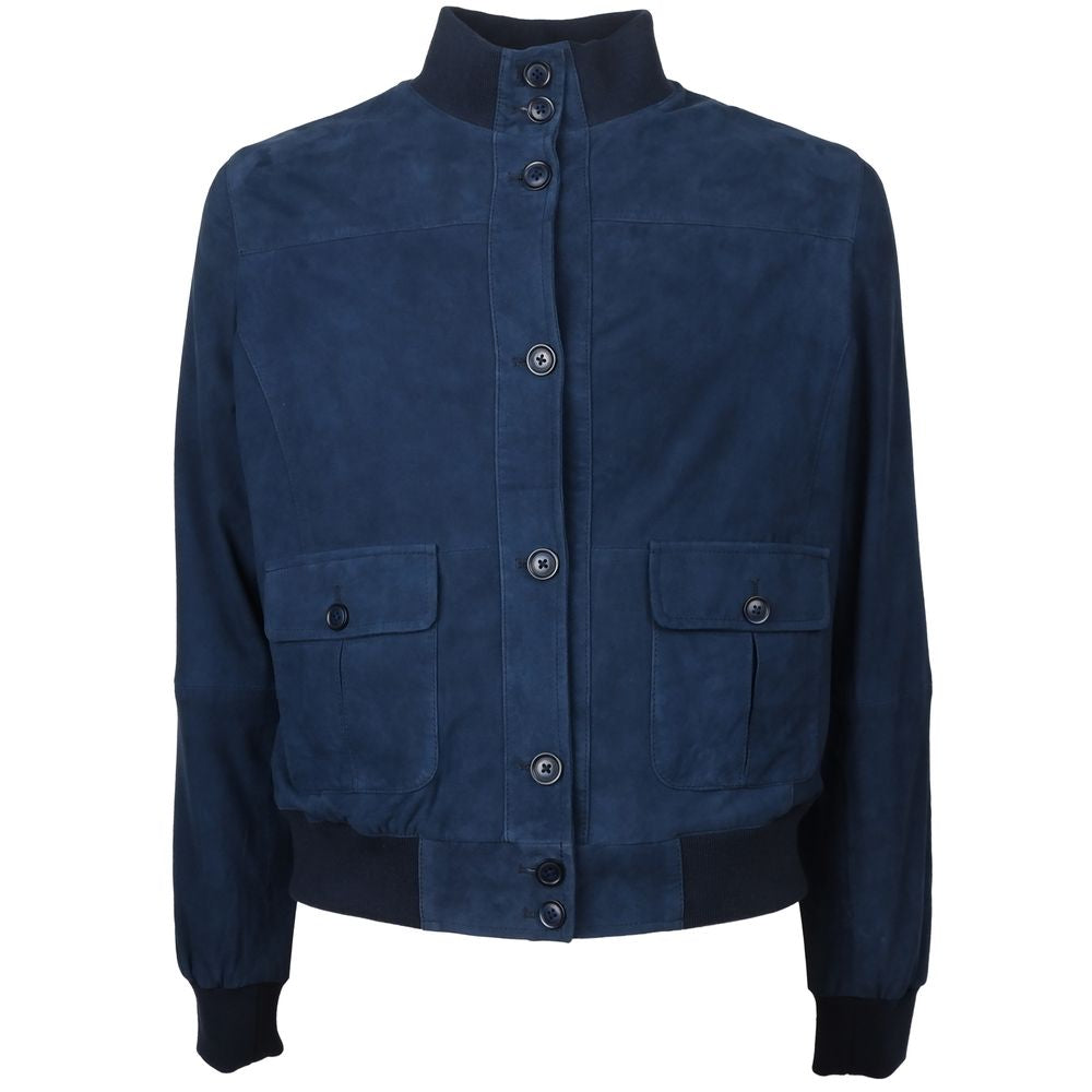 Emilio Romanelli Blue Calfskin Jacket