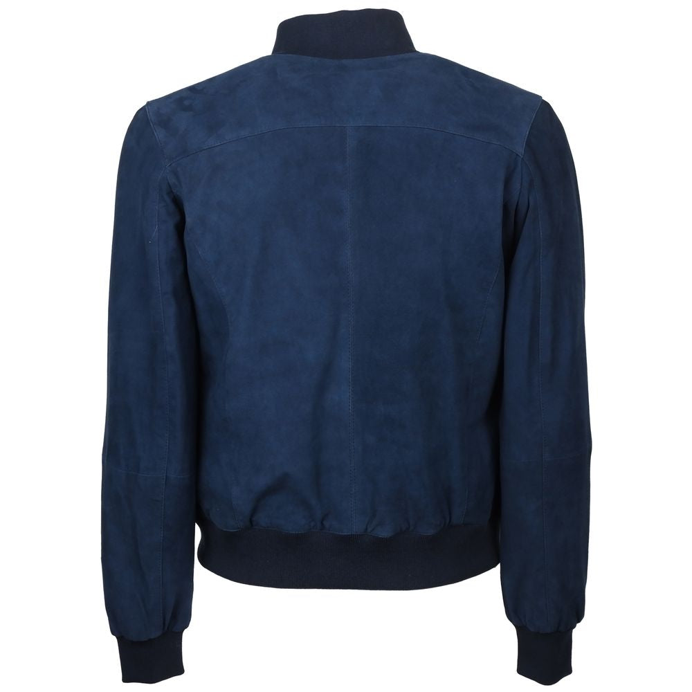 Emilio Romanelli Blue Calfskin Jacket