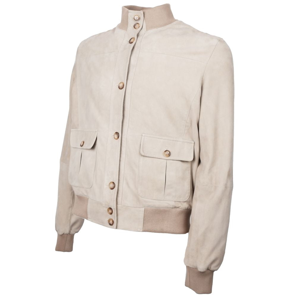 Emilio Romanelli Beige Calfskin Jacket