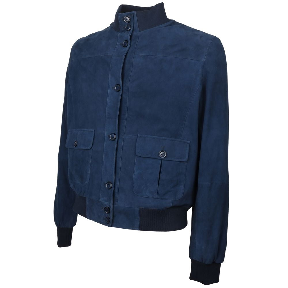 Emilio Romanelli Blue Calfskin Jacket