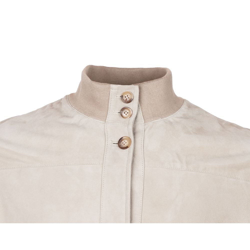 Emilio Romanelli Beige Calfskin Jacket
