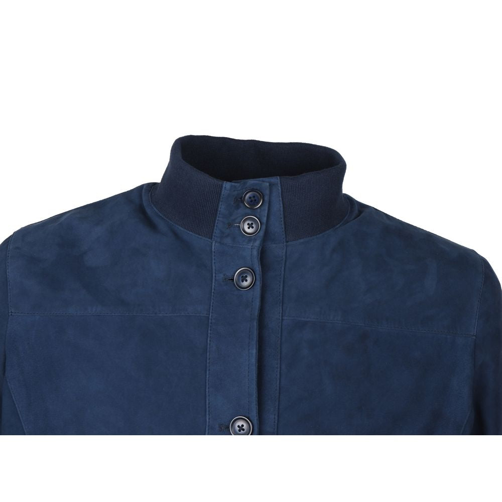 Emilio Romanelli Blue Calfskin Jacket