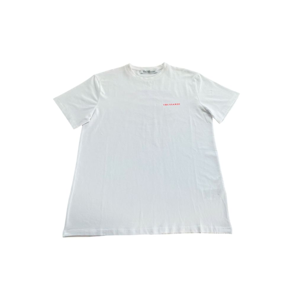 Trussardi Beachwear White Cotton T-Shirt - Ultimate Comfort & Style