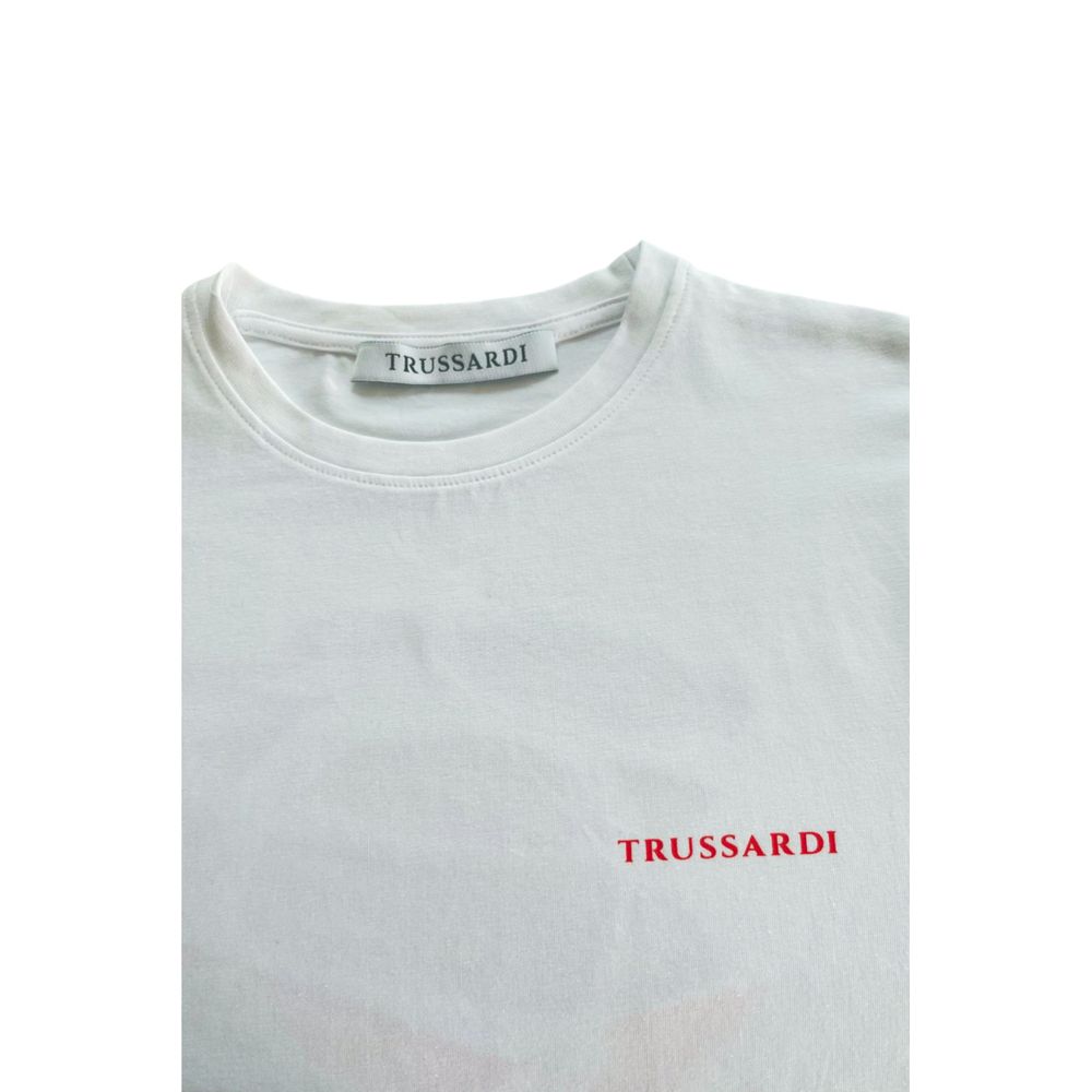 Trussardi Beachwear White Cotton T-Shirt - Ultimate Comfort & Style