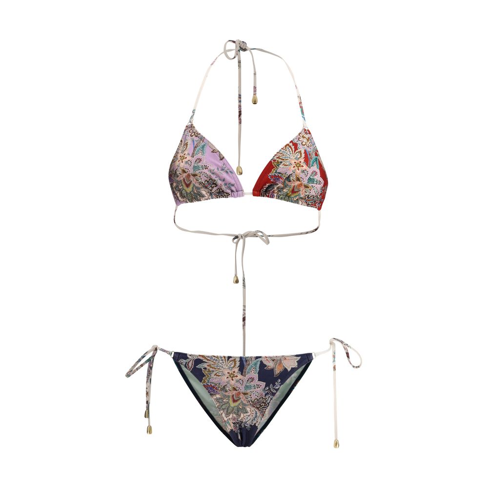Zimmermann Rhiannon Multicoloured Paisley Bikini Swimsuit