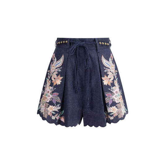 Zimmermann Rhiannon Tuck Shorts in Multicoloured Paisley