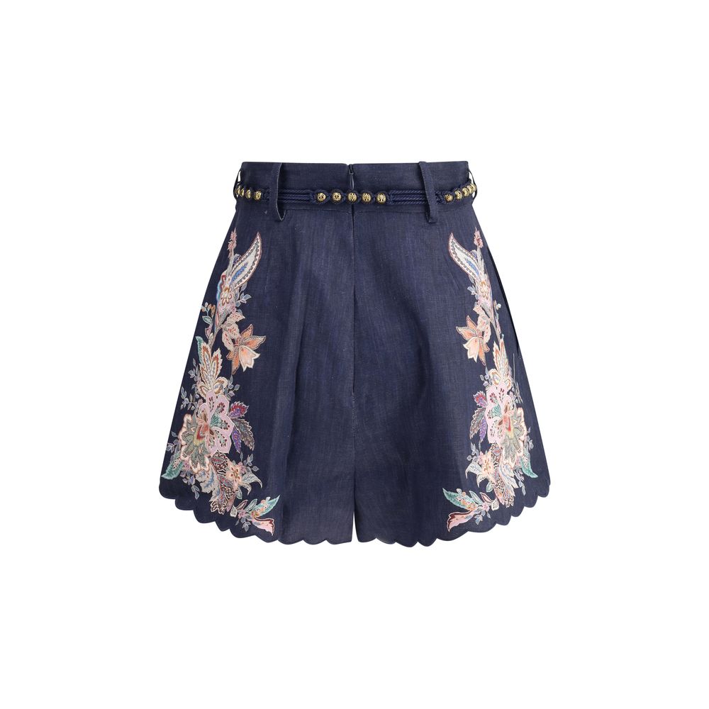 Zimmermann Rhiannon Tuck Shorts in Multicoloured Paisley