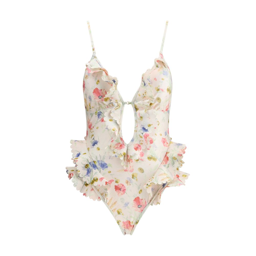 Zimmermann Lucky Waterfall Swimsuit in Multicoloured Floral