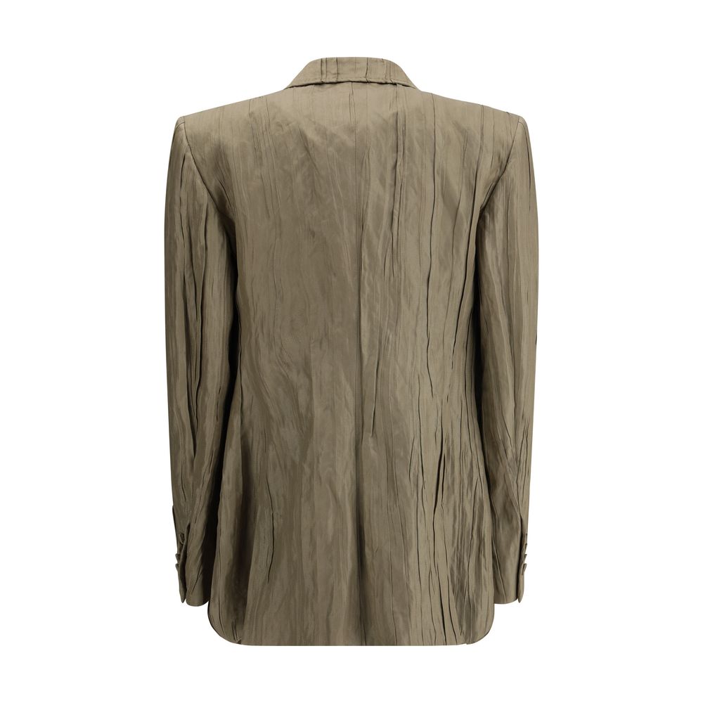 Gabriela Hearst Ruched Silk Mairi Blazer