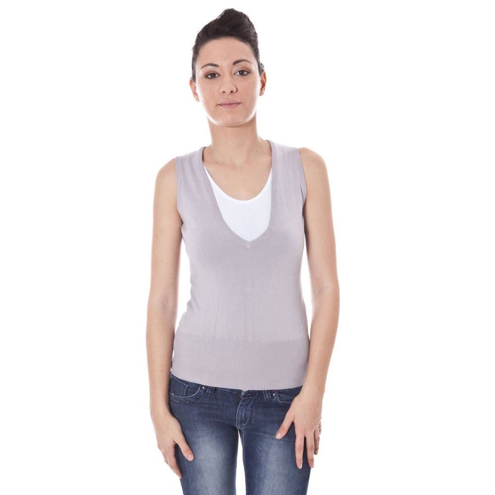 Datch Gray Cotton Sweater - Classic Style with Logo