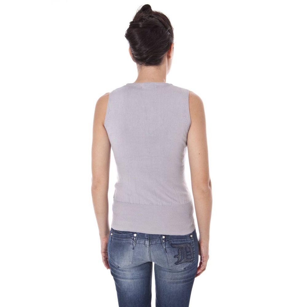 Datch Gray Cotton Sweater - Classic Style with Logo