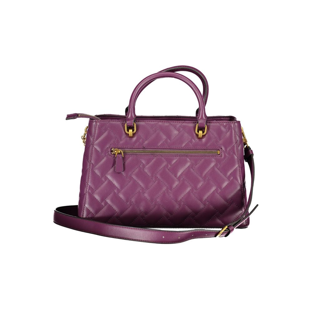 Guess Jeans Purple Gracelynn Handbag – Faux Leather, Stylish Multi-Compartment Design