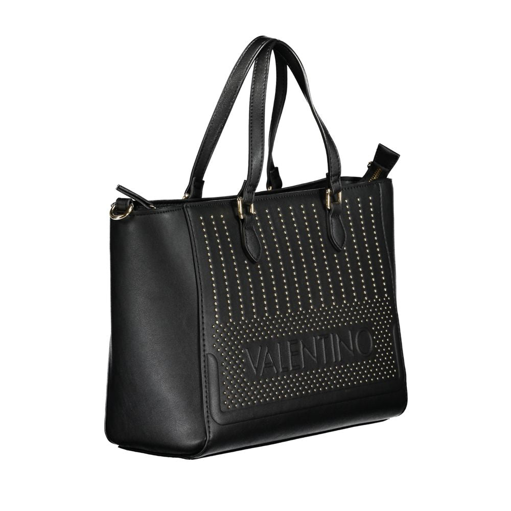 Valentino Bags Black Faux Leather Handbag with Dual Handles