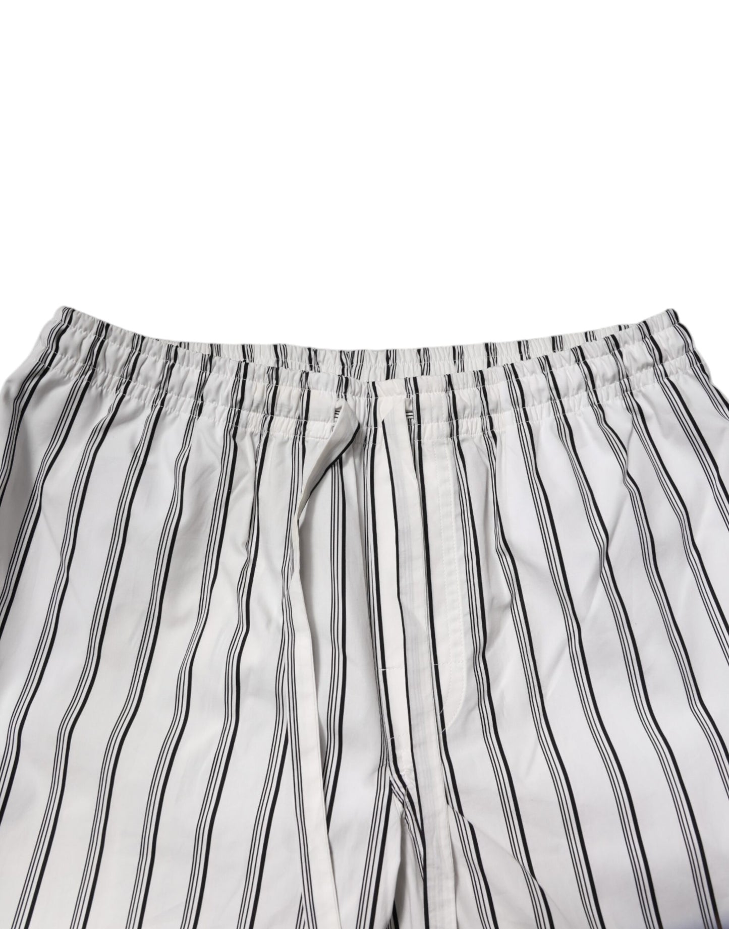 Dolce & Gabbana White Black Stripes Cotton Men Pajama Set