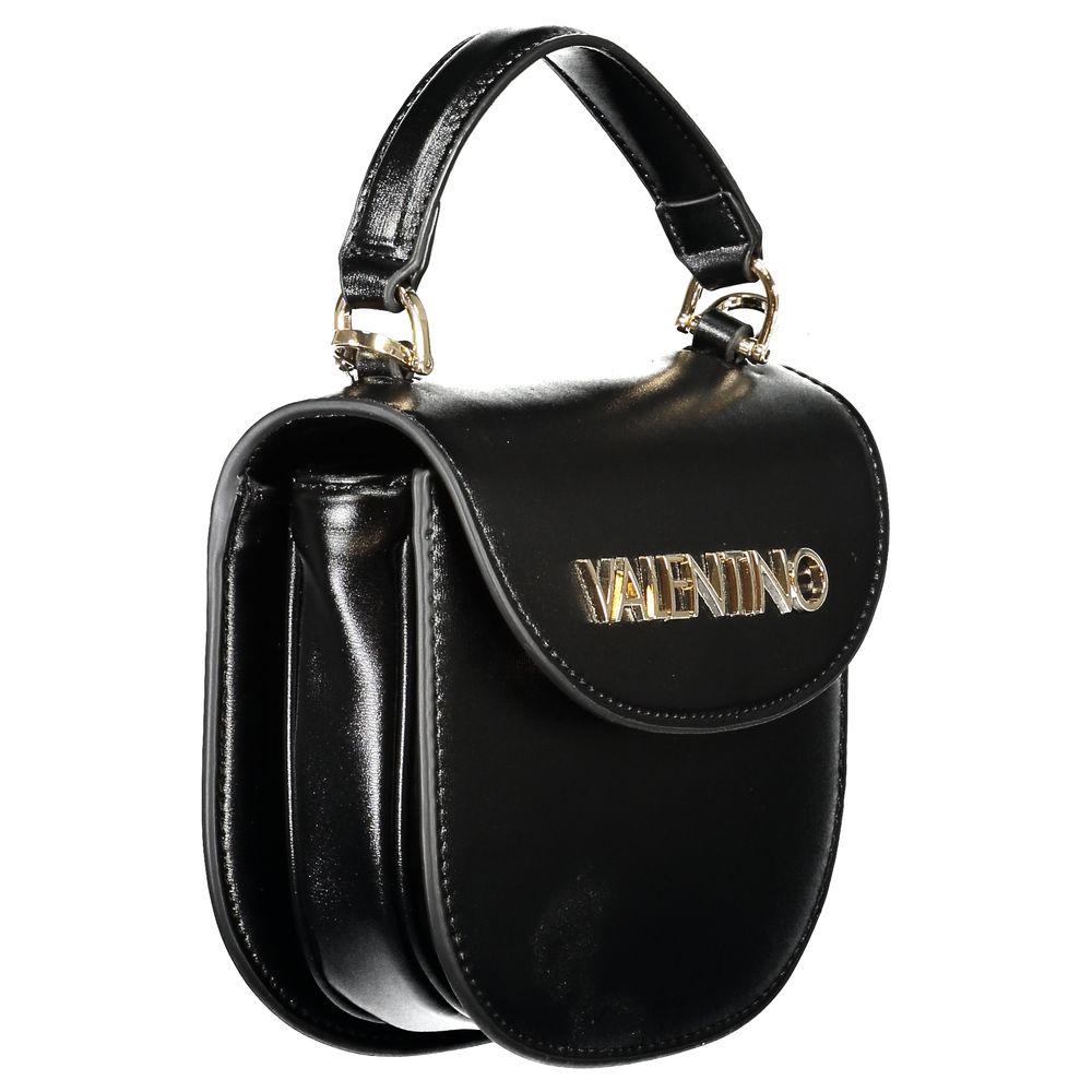 Mario Valentino Black Polyethylene Handbag with Adjustable Strap