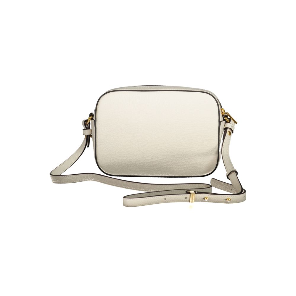 Coccinelle White Leather Handbag: Elegant Versatility for the Modern Woman