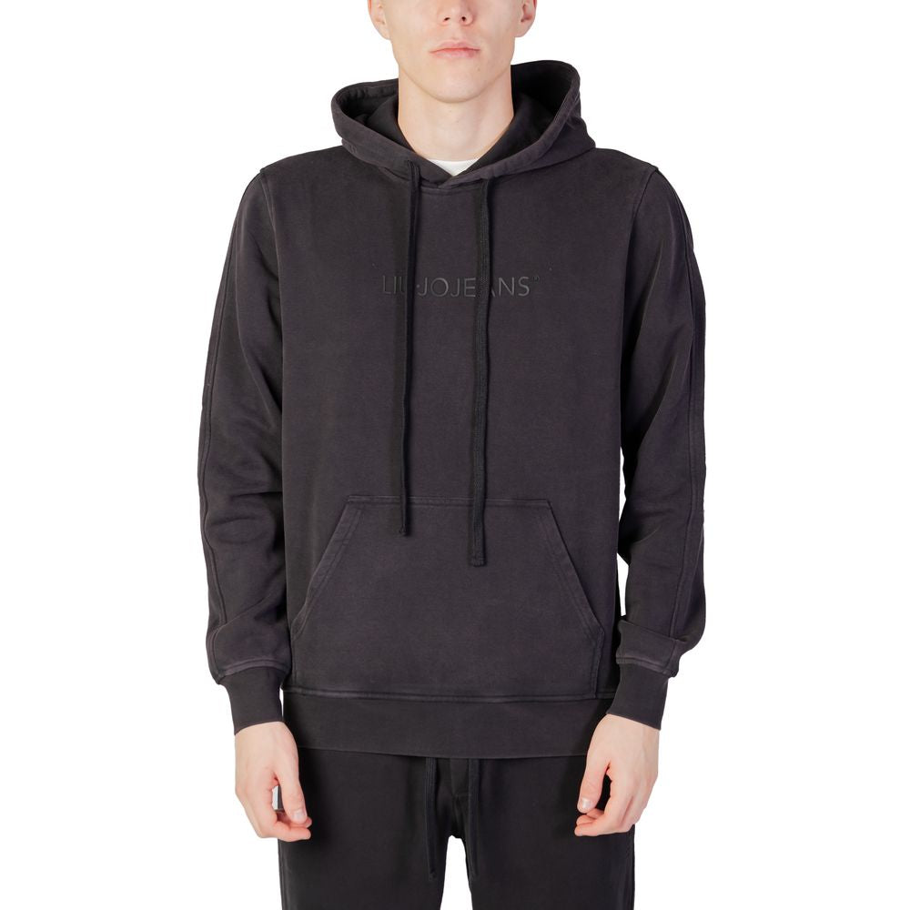 Liu Jo Black Cotton Hooded Sweatshirt