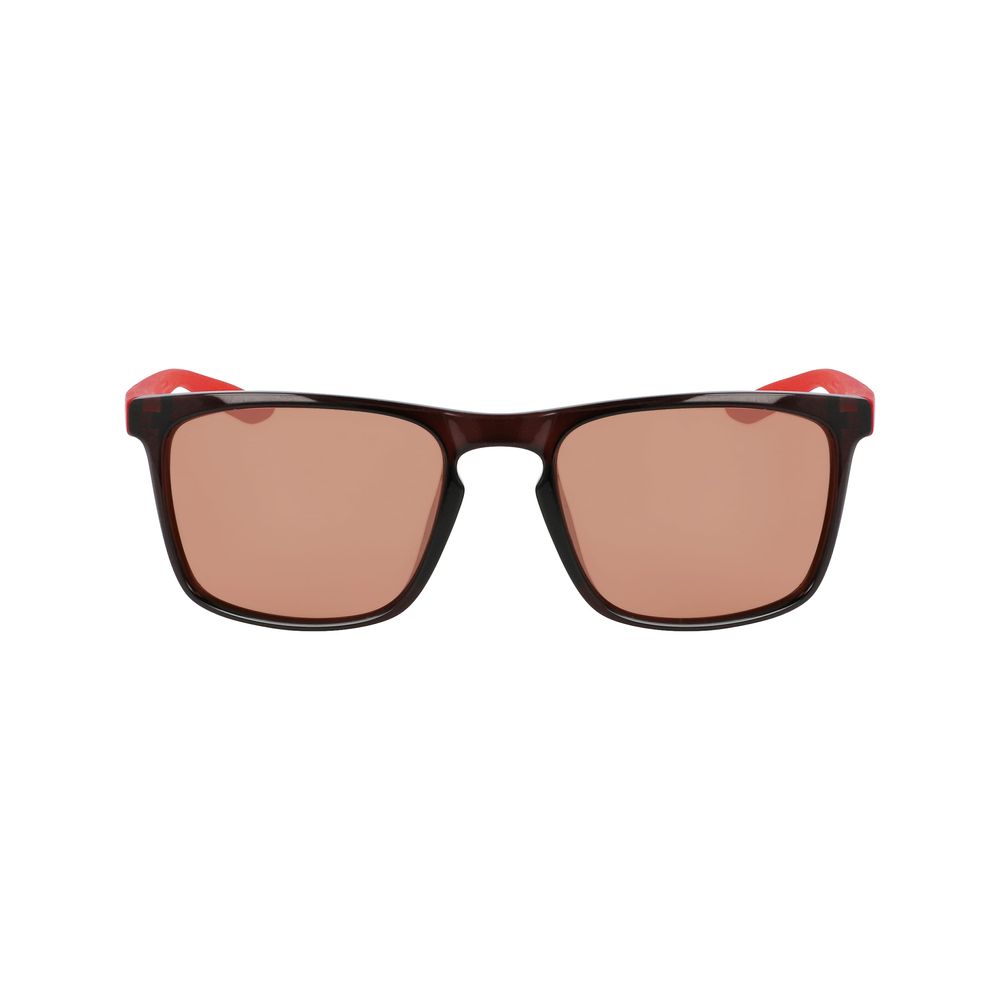 Nike Unisex Injected Sunglasses – Brown Frame with Orange Lenses, 55mm