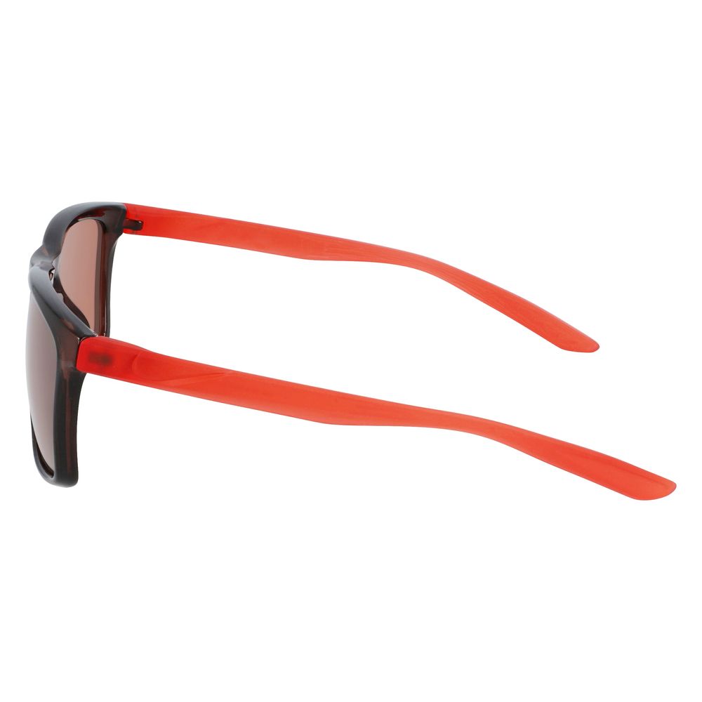 Nike Unisex Injected Sunglasses – Brown Frame with Orange Lenses, 55mm