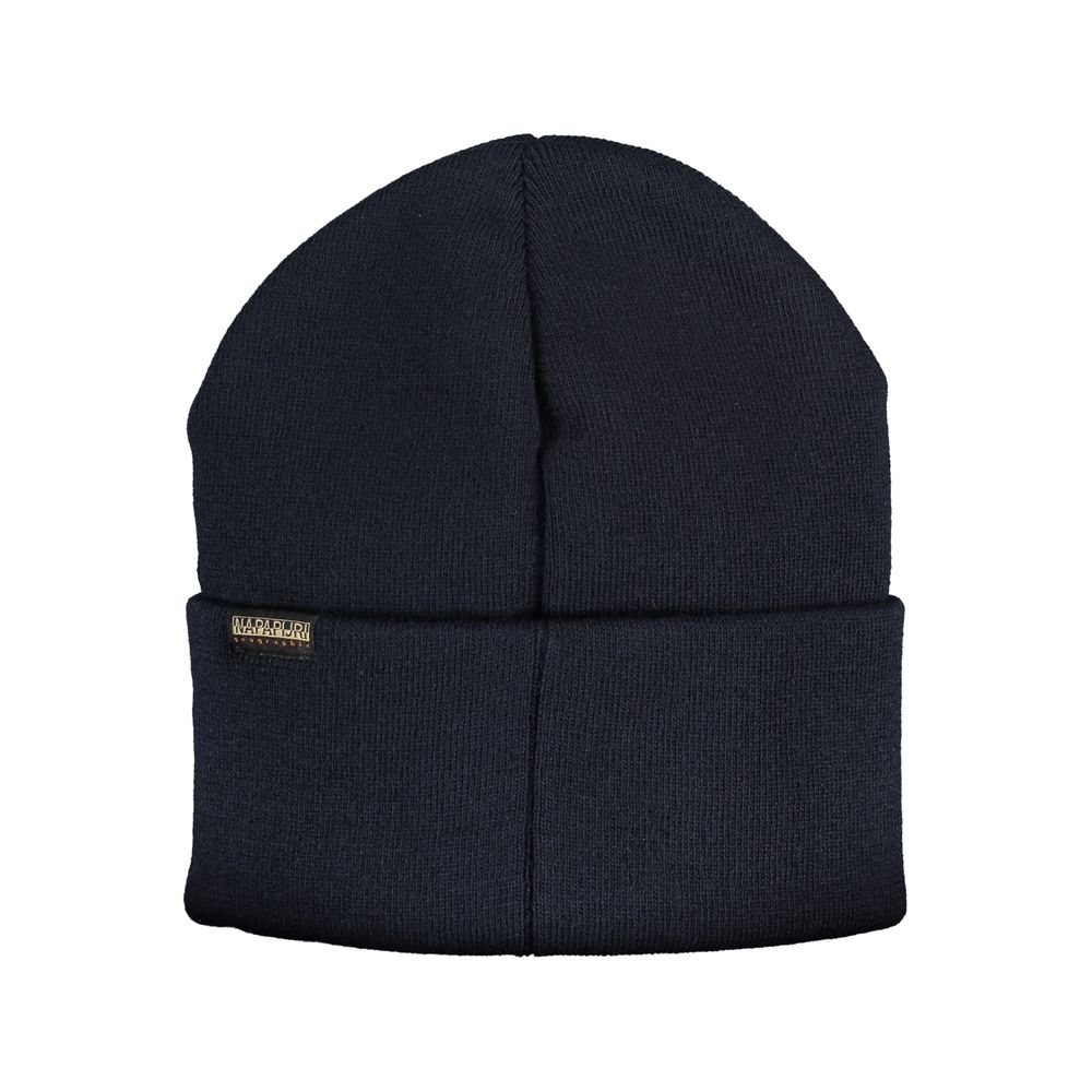 Napapijri Blue Acrylic Hat & Cap