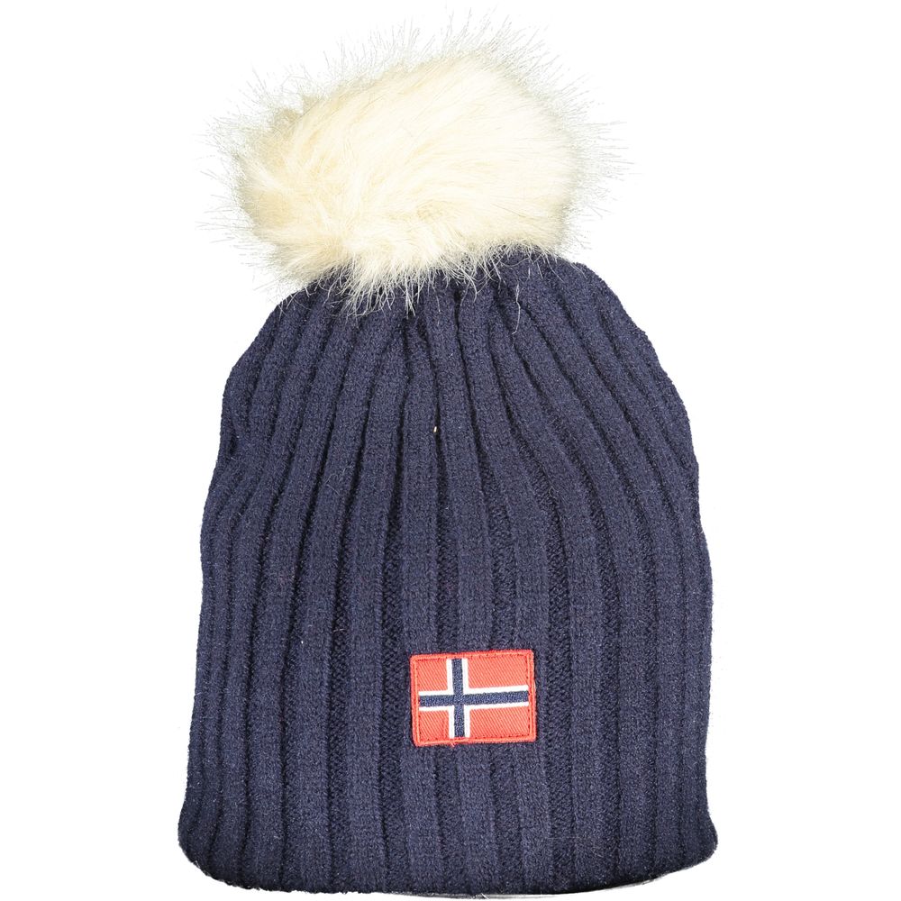 Norway 1963 Blue Women's Hat with Fur Pompon