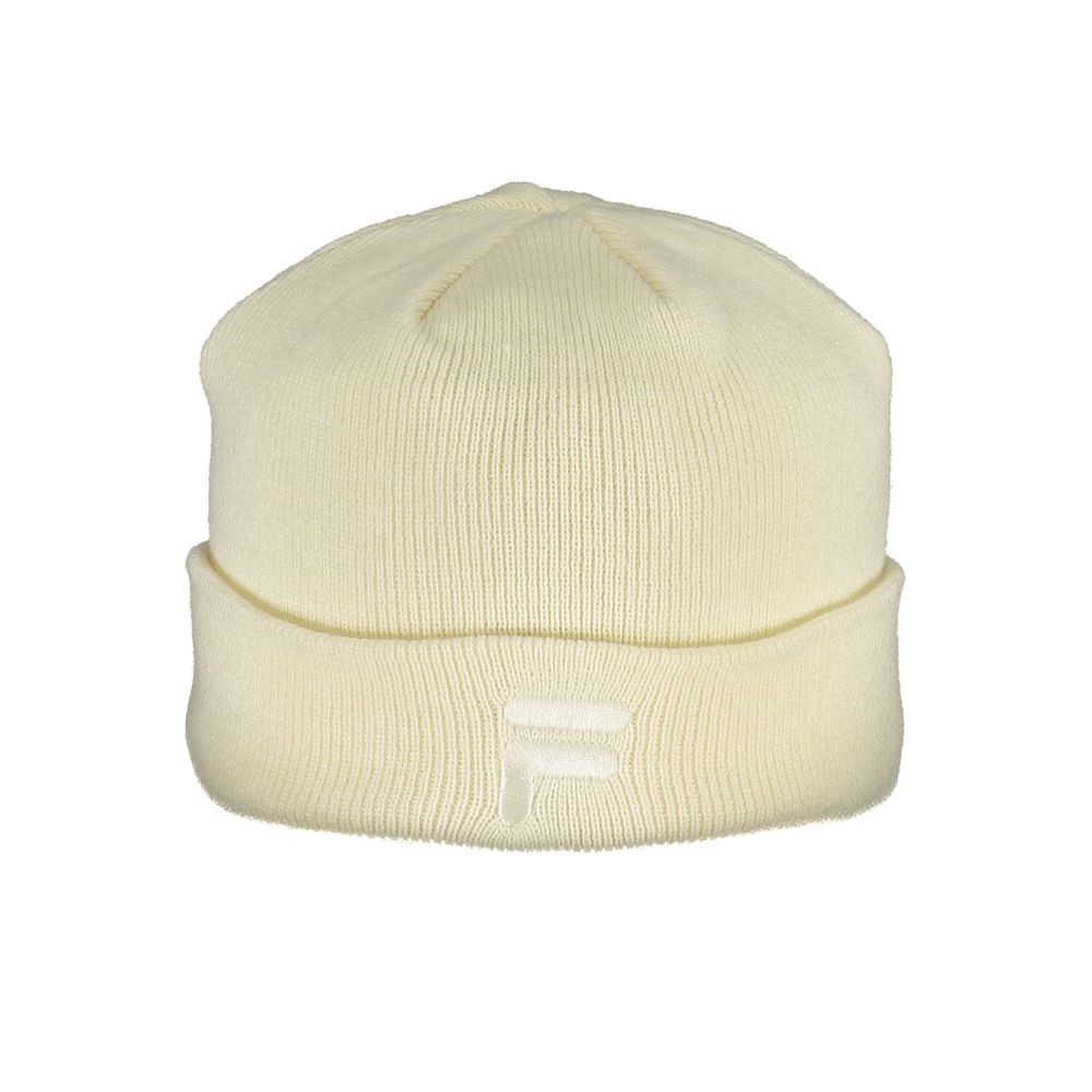 Fila White Polyester Hat with Embroidery Logo