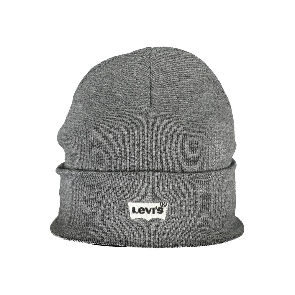 Levi's Gray Acrylic Embroidered Hat