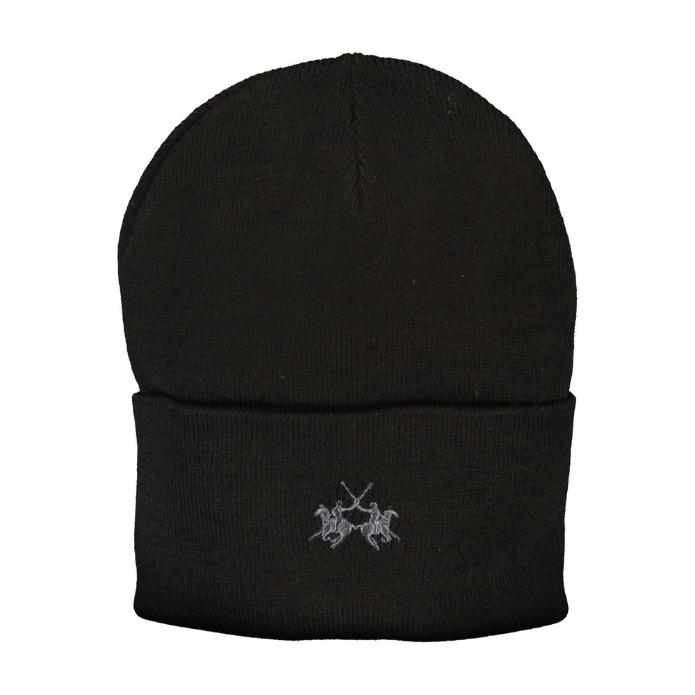 La Martina Black Polyester Cap