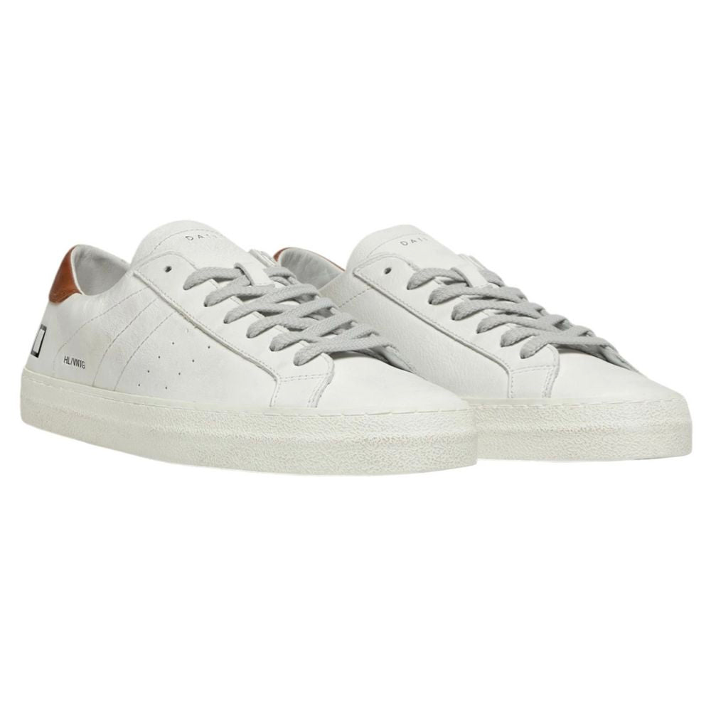 D.A.T.E White Leather Sneaker: Timeless Style and Comfort