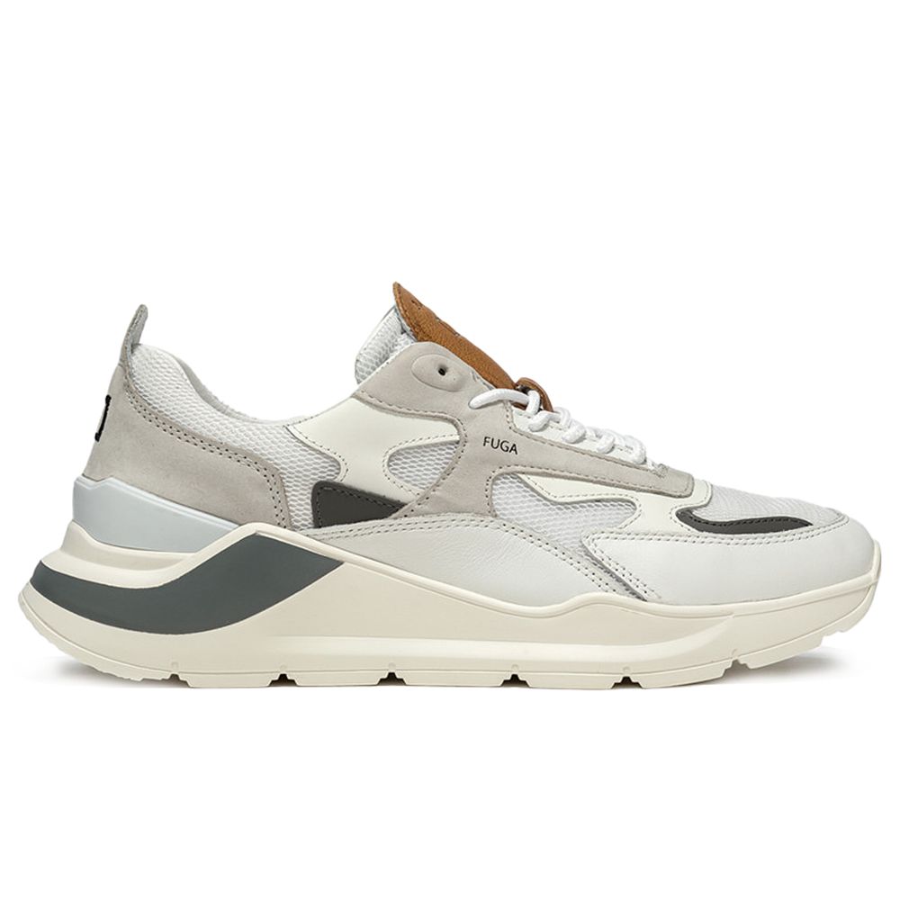 D.A.T.E White Leather Sneaker - Chic and Contemporary Footwear