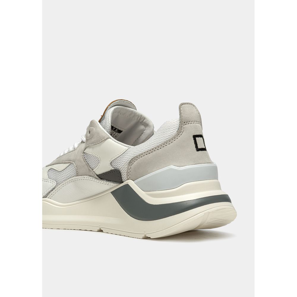 D.A.T.E White Leather Sneaker - Chic and Contemporary Footwear