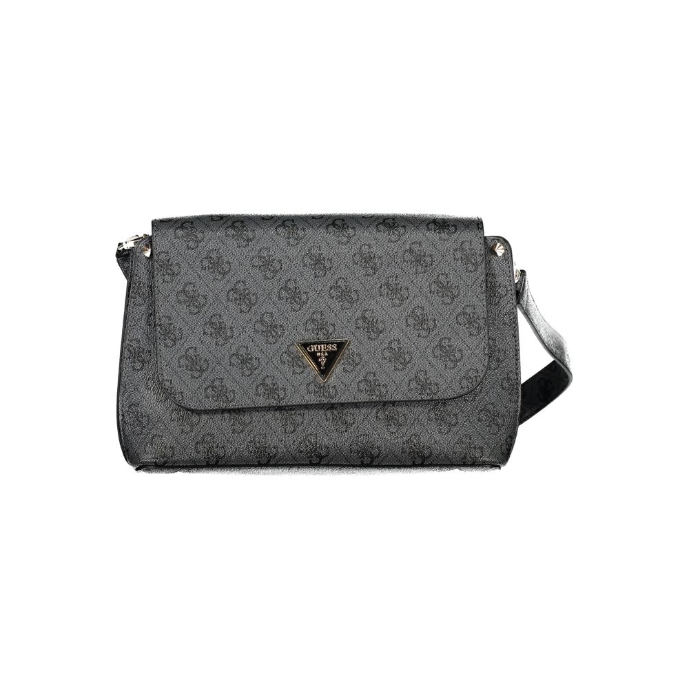 Guess Jeans Black Meridian Handbag – Faux Leather, Stylish Design