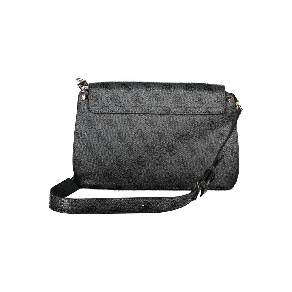 Guess Jeans Black Meridian Handbag – Faux Leather, Stylish Design