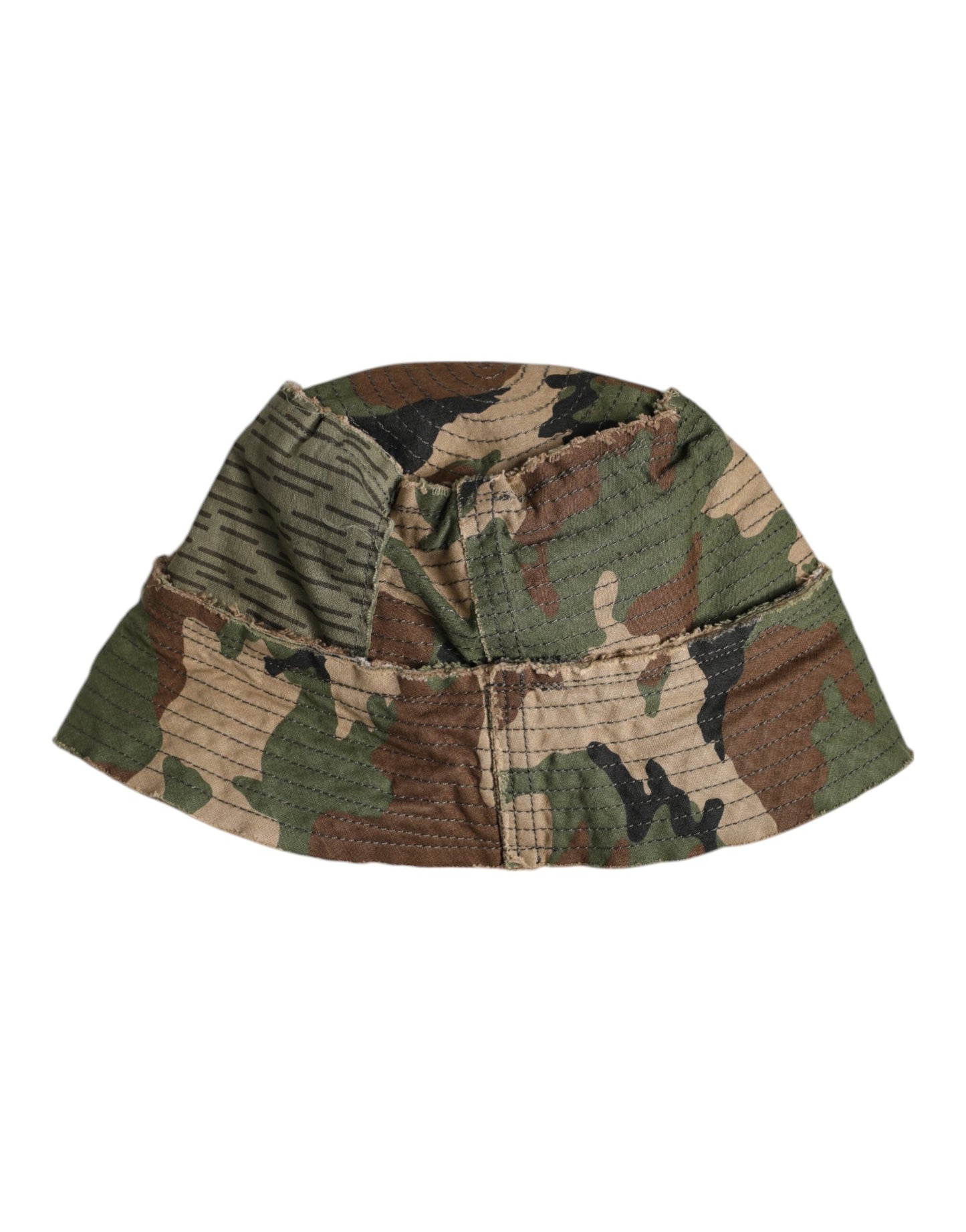 Dolce & Gabbana Camo & Leopard Embellished Wide Brim Bucket Hat