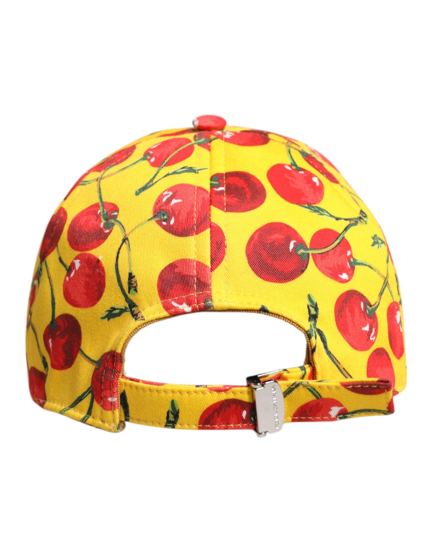 Dolce & Gabbana Yellow Cotton Cherry Printed Baseball Cap