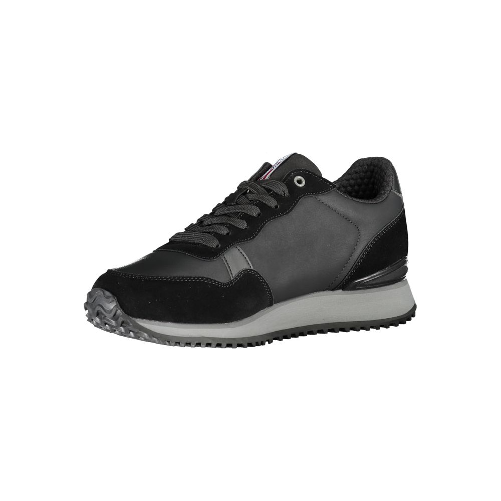 Napapijri Sporty Black Contrast Lace Sneakers for Men
