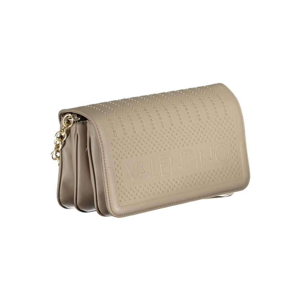 Valentino Bags Beige Faux Leather Handbag with Adjustable Chain