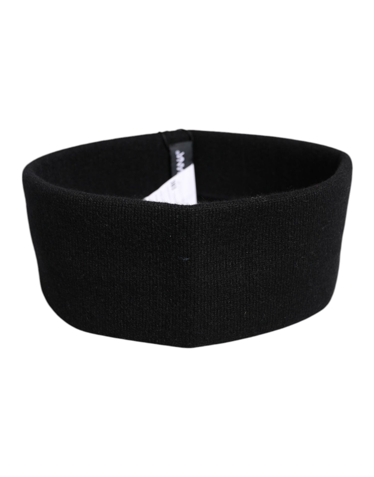 Dolce & Gabbana Black Cashmere Knitted Head Band Hat for Women