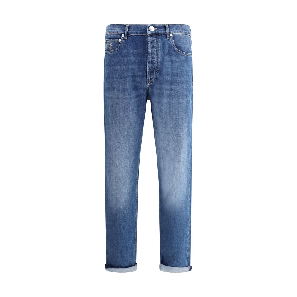 Brunello Cucinelli Cotton Straight-Leg Jeans